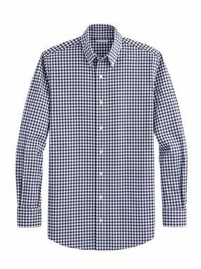 Vineyard Vines Navy and White Gingham Performance Button Down Shirt